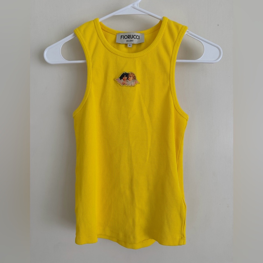 Fiorucci Yellow Ribbed Tank - Picture 3 of 7